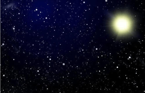 天空中的星星闪耀