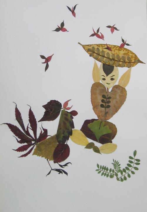 美丽的叶子贴纸