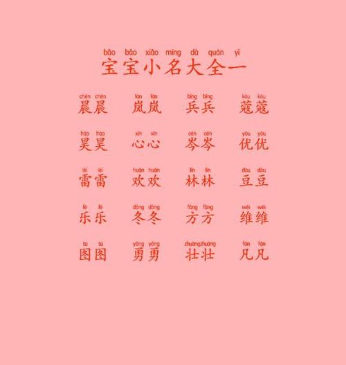 小孩的名字