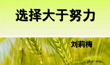 用努力创造选择