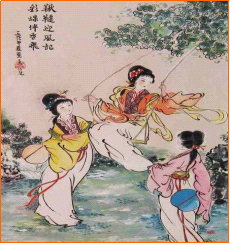 清明节河边祖先崇拜