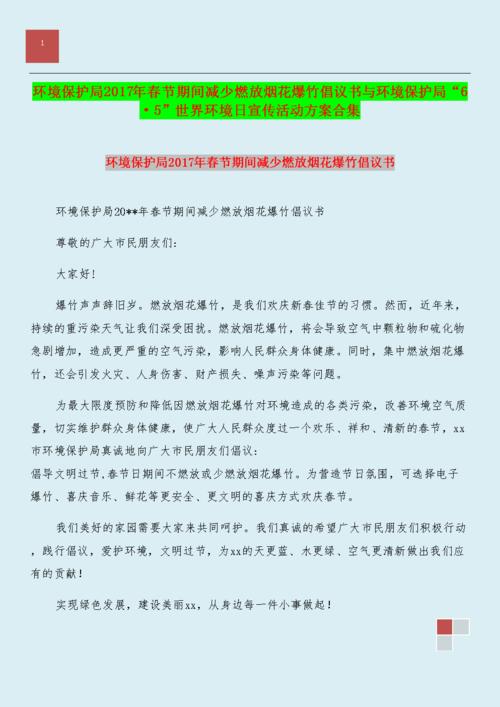 给环境保护局局长的建议