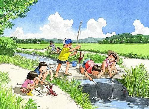 童年垂钓