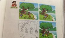 看图写话小猴捞皮球