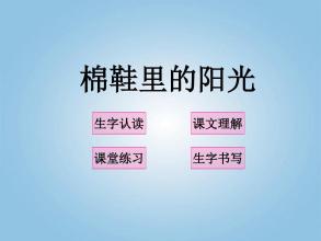 阳光穿棉鞋