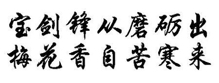 剑刃来自坚硬，梅花的芬芳来自严寒