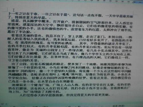 关于早起的构图