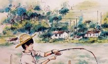 我和妈妈去钓鱼