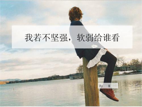 我不坚强，谁为我勇敢