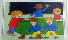 打扫教室看图写话