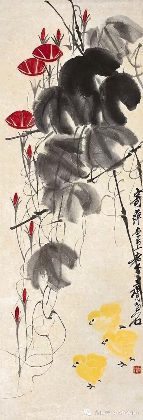 为祖母画牵牛花