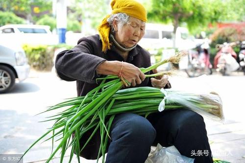 卖蔬菜的老人