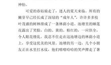 我喜欢家乡的四季