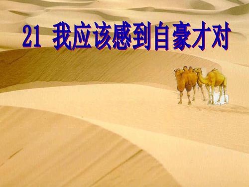 那一刻我感到骄傲