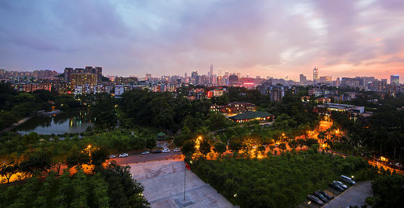 校园黄昏