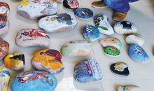 画在石头上的画