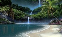 蓝天·高山·瀑布