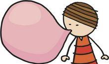 我学会了吹泡泡糖