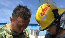 消防员叔叔你们辛苦了