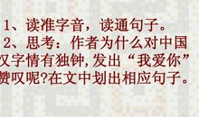 我爱你，中国的汉字