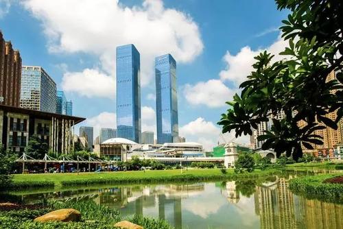 美丽的花果园湿地公园