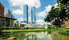 美丽的花果园湿地公园