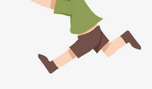 抓蝴蝶的小男孩