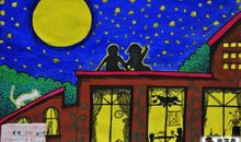 夏天里夜晚的景色