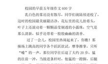 校园的早晨作文600字