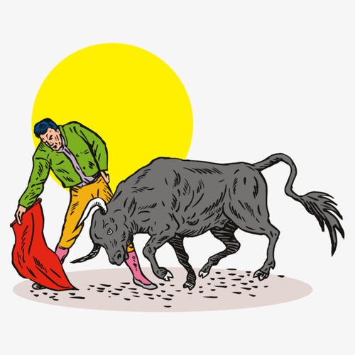 女男人斗牛
