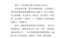 我的愿望作文500字