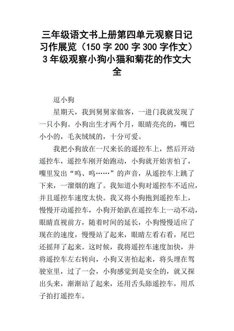 我的小作文200字