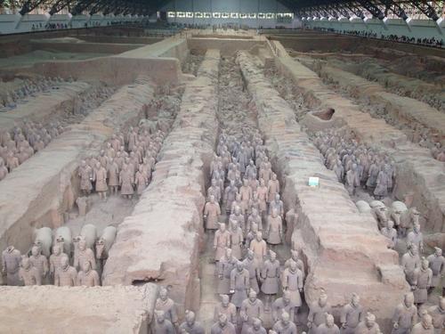 参观秦兵马俑