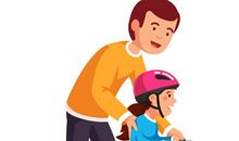 妈妈教会了我骑自行车