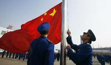 令人感动的升旗仪式