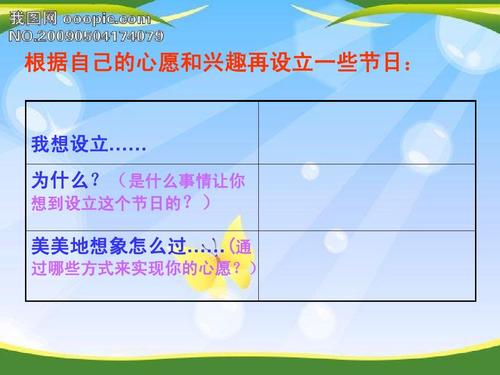 想象一下举办一个节日