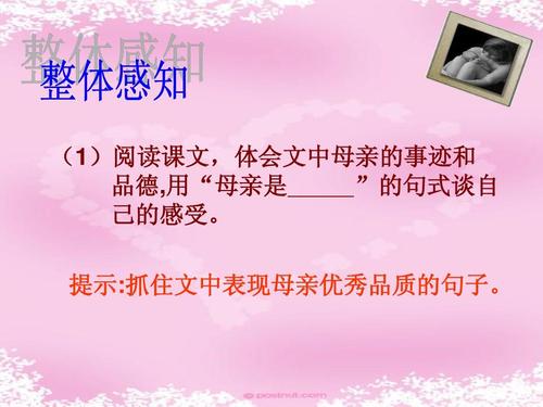 我最喜欢的文字-“记住我的母亲”