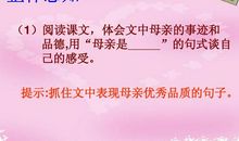 我最喜欢的课文——《回忆我的母亲》