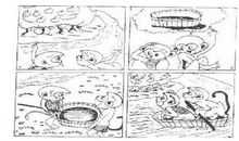 小猴子吃桃子看图写话