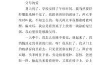 父母的爱作文500字