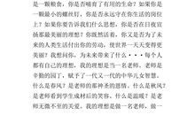 我的理想是当一名老师