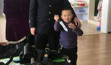 我与爸爸一起值警班