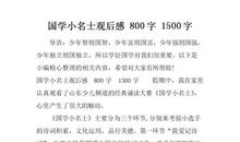 国学小名士观后感500字