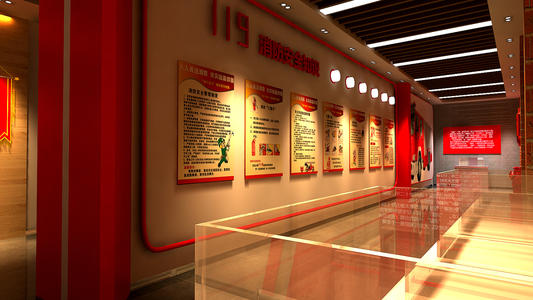参观消防展厅