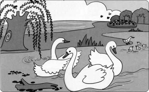 鸭妈妈和小鸭读图片写字