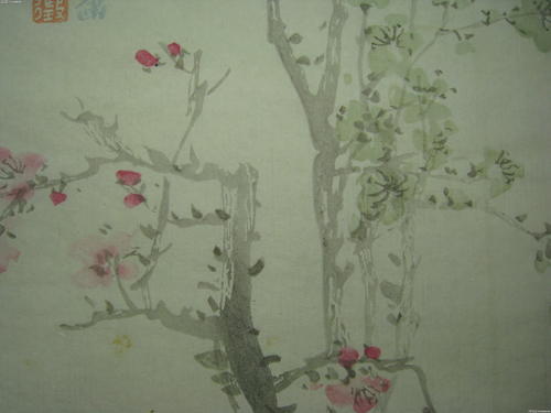 梅花在作业纸上