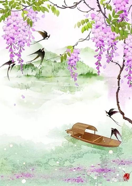 春天风景中的古诗