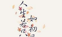 人生若只是初见