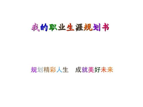 我的职业计划