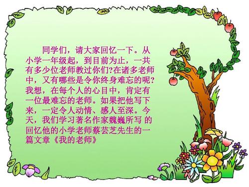 我最难忘的老师之一